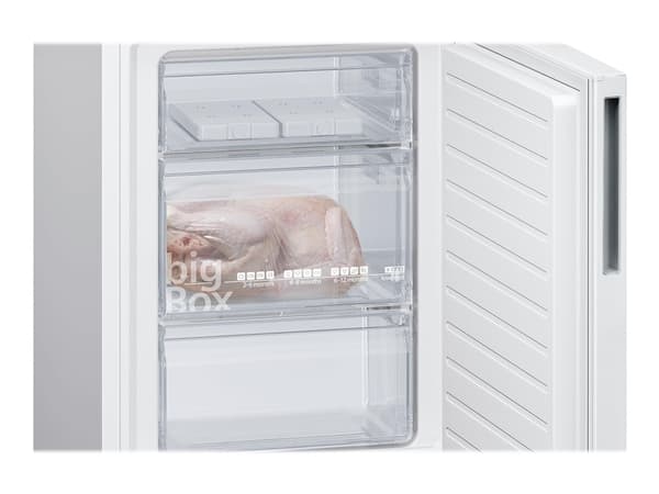 Siemens iQ500 KG39EAWCA - Kjøleskap/fryser - bunnfryser - bredde: 60 cm - dybde: 65 cm - høyde: 201 cm - 343 liter - Klasse C - hvit