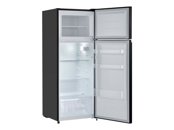 SEVERIN DT 8762 - Kjøleskap/fryser - toppfryser - bredde: 54.2 cm - dybde: 55 cm - høyde: 143.4 cm - 206 liter - Klasse E - svart