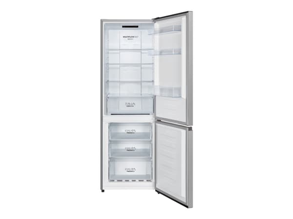 Gorenje NRK6182PS4 - Kjøleskap/fryser - bunnfryser - bredde: 59.5 cm - dybde: 59 cm - høyde: 178.5 cm - 292 liter - Klasse E - grå