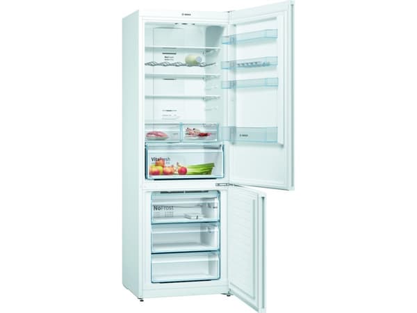 Bosch Serie | 4 KGN49XWEA - Kylskåp/frys - bottenfrysskåp - bredd: 70 cm - djup: 67 cm - höjd: 203 cm - 438 liter - Klass E - vit