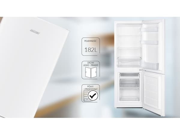 MPM -182-KB-38W, 182 L, N-ST, 40 dB, 2,6 kg/24h, E, Valkoinen