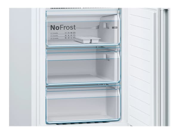 Bosch Serie | 4 KGN36VWED - Kjøleskap/fryser - bunnfryser - bredde: 60 cm - dybde: 66 cm - høyde: 186 cm - 326 liter - Klasse E - hvit