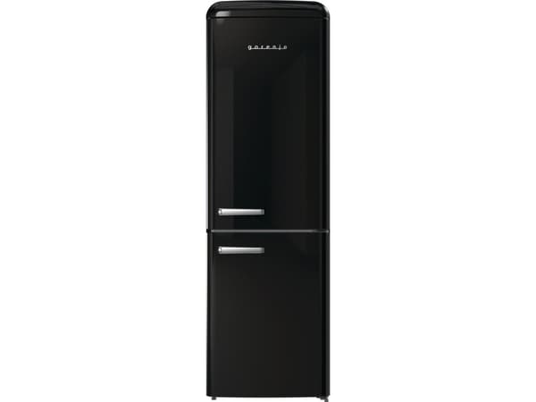 Gorenje Retro Collection ONRK619DBK - Kjøleskap/fryser - bunnfryser - bredde: 60 cm - dybde: 66.1 cm - høyde: 194 cm - 300 liter - Klasse D - svart