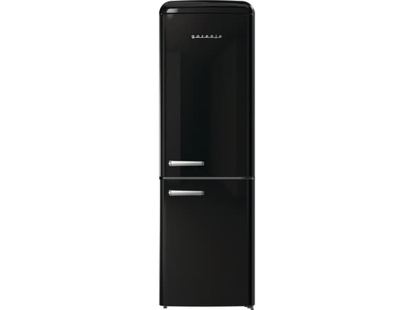 Gorenje Retro Collection ONRK619DBK - Kjøleskap/fryser - bunnfryser - bredde: 60 cm - dybde: 66.1 cm - høyde: 194 cm - 300 liter - Klasse D - svart