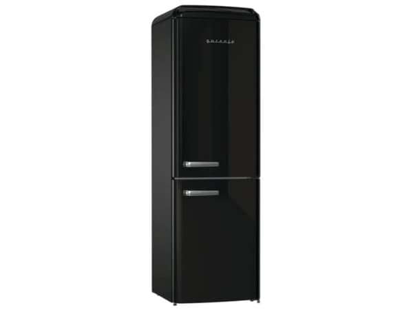 Gorenje Retro Collection ONRK619DBK - Kjøleskap/fryser - bunnfryser - bredde: 60 cm - dybde: 66.1 cm - høyde: 194 cm - 300 liter - Klasse D - svart