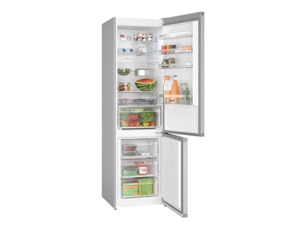 Bosch Serie | 4 KGN397LDF - Kjøleskap/fryser - bunnfryser - bredde: 60 cm - dybde: 66.5 cm - høyde: 203 cm - 363 liter - Klasse D - rustfritt stål ut