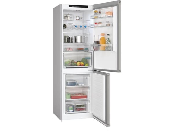 Siemens iQ300 KG36N2ICF - Kjøleskap/fryser - bunnfryser - bredde: 60 cm - dybde: 66.5 cm - høyde: 186 cm - 321 liter - Klasse C - EasyClean rustfritt