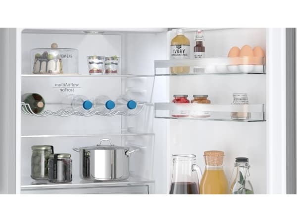 Siemens iQ300 KG36N2ICF - Kjøleskap/fryser - bunnfryser - bredde: 60 cm - dybde: 66.5 cm - høyde: 186 cm - 321 liter - Klasse C - EasyClean rustfritt