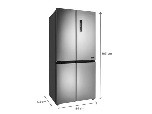Concept LA8383SS, Fritstående, Grå, LED, 417 L, SN-T, 42 dB
