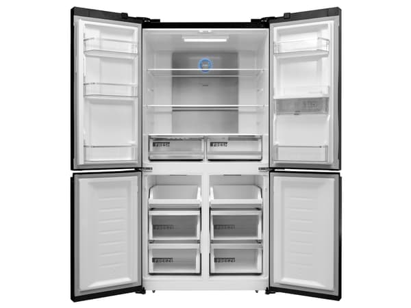 Concept LA8891BC, Frittstående, Fransk Dør, Sort, LED, 560 l, SN-T