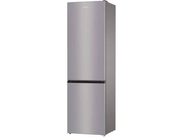 Gorenje Essential NRK6202EXL4 - Kjøleskap/fryser - bunnfryser - bredde: 60 cm - dybde: 59.2 cm - høyde: 200 cm - 331 liter - Klasse E - gråmetall