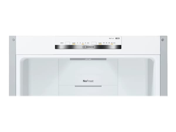 Bosch Serie | 4 KGN36VLED - Kjøleskap/fryser - bunnfryser - bredde: 60 cm - dybde: 66 cm - høyde: 186 cm - 326 liter - Klasse E - rustfritt stål utse