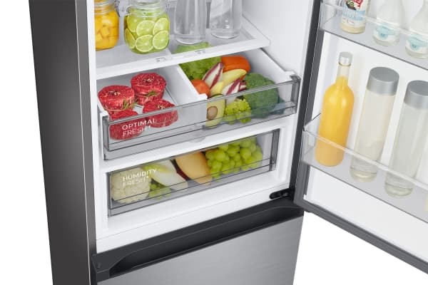 Samsung RB38C7B6BS9, 387 l, SN-T, 8 kg/24t, B, Fresh zone compartment, Rustfritt stål