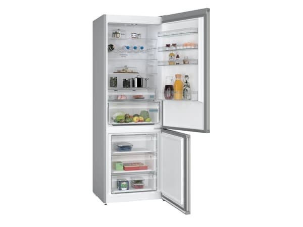 Siemens iQ300 KG49NXIBF - Kjøleskap/fryser - bunnfryser - bredde: 70 cm - dybde: 66.7 cm - høyde: 203 cm - 440 liter - Klasse B - rustfritt stål