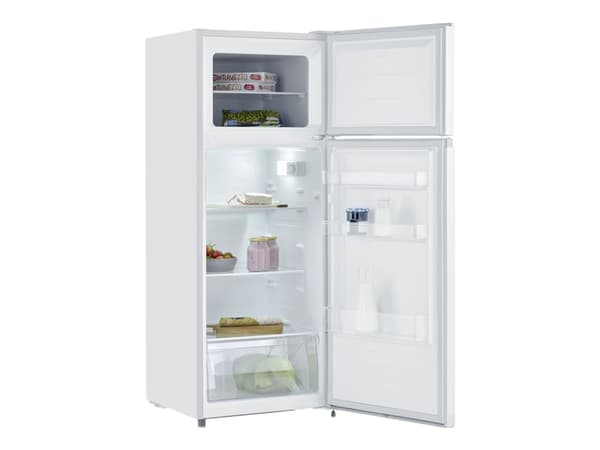 SEVERIN DT 8760 - Kjøleskap/fryser - toppfryser - bredde: 54.2 cm - dybde: 55 cm - høyde: 143.4 cm - 206 liter - Klasse E - hvit
