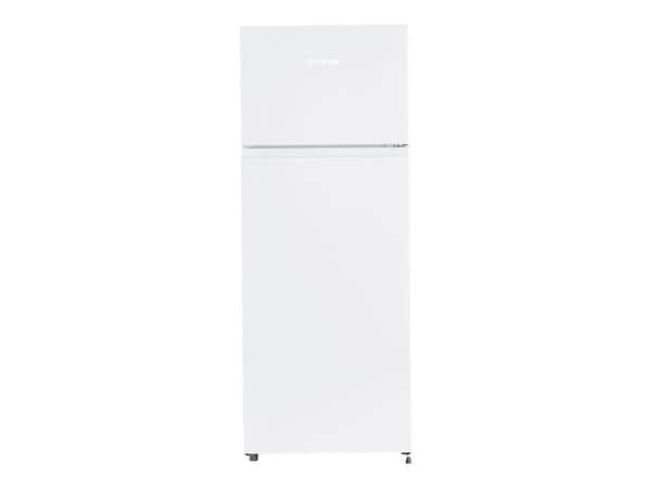 SEVERIN DT 8760 - Kjøleskap/fryser - toppfryser - bredde: 54.2 cm - dybde: 55 cm - høyde: 143.4 cm - 206 liter - Klasse E - hvit