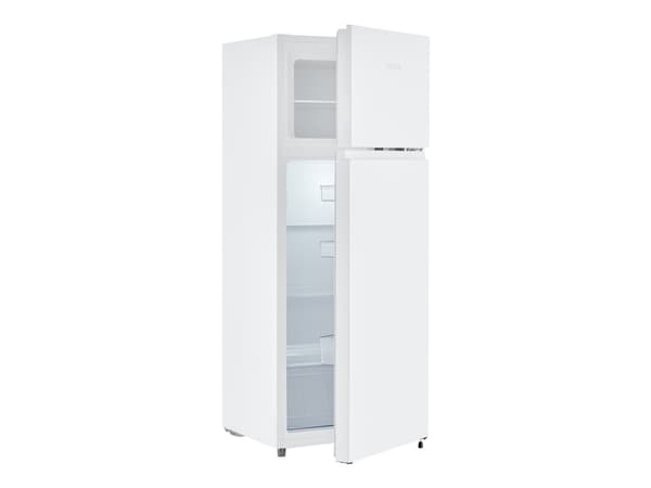 SEVERIN DT 8760 - Kjøleskap/fryser - toppfryser - bredde: 54.2 cm - dybde: 55 cm - høyde: 143.4 cm - 206 liter - Klasse E - hvit Hvit