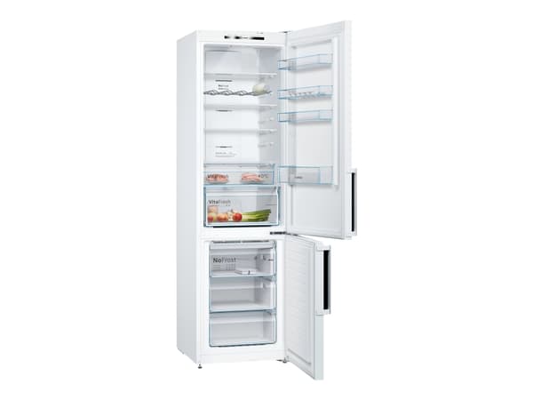 Bosch Serie | 4 KGN39VWEQ - Jääkaappipakastin - pakastin - leveys: 60 cm - syvyys: 66 cm - korkeus: 203 cm - 368 litraa - E-luokka - valkoinen