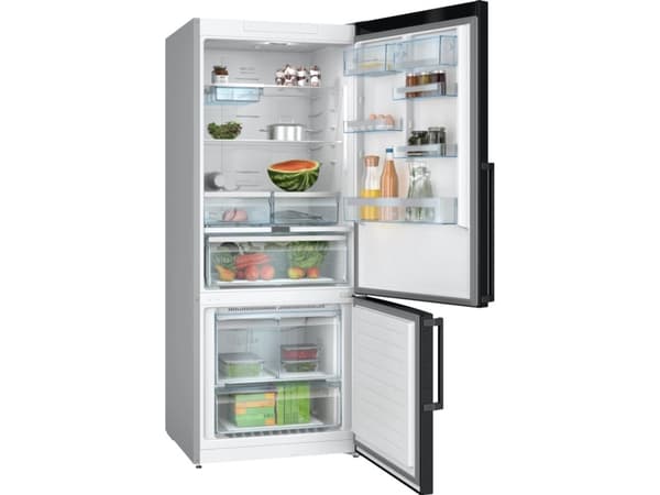 Bosch Serie 6 KGN76AXDR, 406 l, Ikke-frost (kjøleskap), SN-T, 10 kg/24t, D, Sort