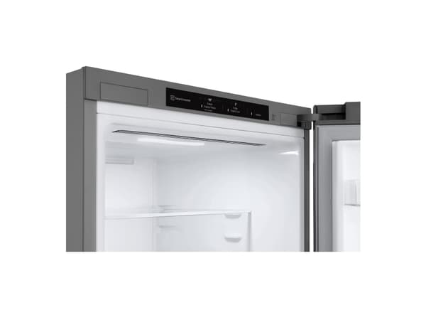 LG GBV3200DPY - Kjøleskap/fryser - bunnfryser - bredde: 59.5 cm - dybde: 68.2 cm - høyde: 203 cm - 387 liter - Klasse D - primasølv