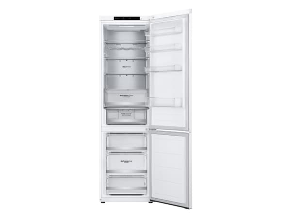LG GBV5240DSW - Kylskåp/frys - bottenfrysskåp - bredd: 59.5 cm - djup: 68.2 cm - höjd: 203 cm - 387 liter - Klass D - supervitt