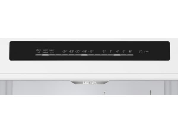 Bosch Serie | 4 KGN392LAF - Kylskåp/frys - bottenfrysskåp - bredd: 60 cm - djup: 66.5 cm - höjd: 203 cm - 363 liter - Klass A - rostfritt stål