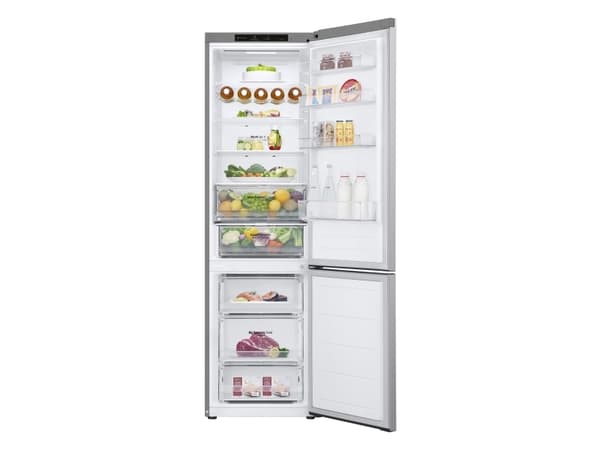 LG GBV3200CPY - Kylskåp/frys - bottenfrysskåp - bredd: 59.5 cm - djup: 67.5 cm - höjd: 203 cm - 387 liter - Klass C - prime silver