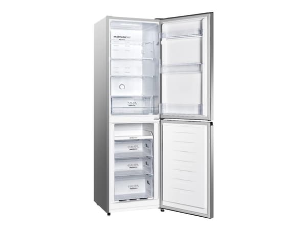 Gorenje Essential NRK418ECS4 - Kylskåp/frys - bottenfrysskåp - bredd: 55 cm - djup: 55.7 cm - höjd: 182.4 cm - 256 liter - Klass E - grå