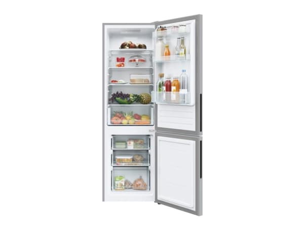 Candy City Combi CCT3L517ES - Kjøleskap/fryser - bunnfryser - bredde: 54.5 cm - dybde: 55 cm - høyde: 176 cm - 260 liter - Klasse E - sølv