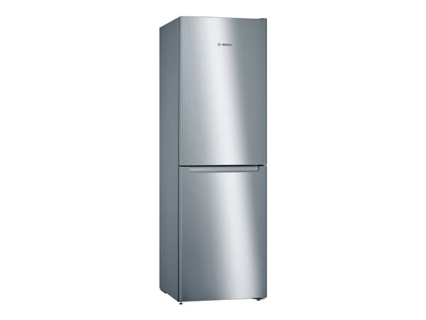 Bosch Serie | 2 KGN34NLEB - Kylskåp/frys - bottenfrysskåp - bredd: 60 cm - djup: 66 cm - höjd: 186 cm - 300 liter - Klass E - inox-utseende