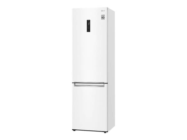 LG Serie 7 GBB72SWDMN - Kjøleskap/fryser - bunnfryser - Wi-Fi - bredde: 59.5 cm - dybde: 68.2 cm - høyde: 203 cm - 384 liter - Klasse E - hvit Hvit