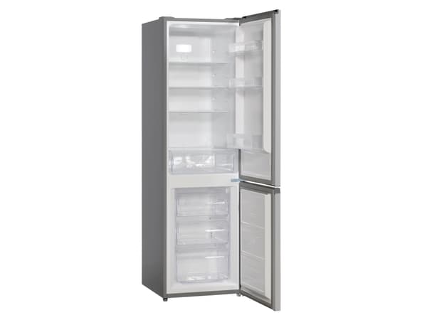 Scandomestic CBF253NFXE - Kylskåp/frys - bottenfrysskåp - bredd: 54.5 cm - djup: 60 cm - höjd: 181 cm - 253 liter - Klass E - rostfritt stål