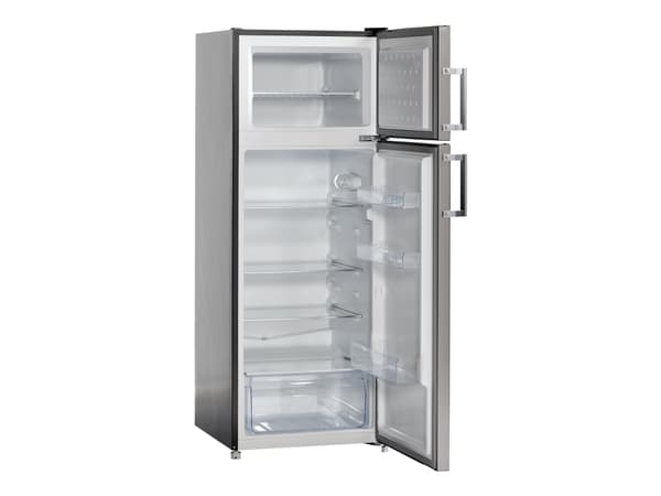 Scandomestic Standard CBF211XD - Kylskåp/frys - toppfrys - bredd: 54 cm - djup: 55.1 cm - höjd: 142.8 cm - 211 liter - Klass D Rostfritt stål