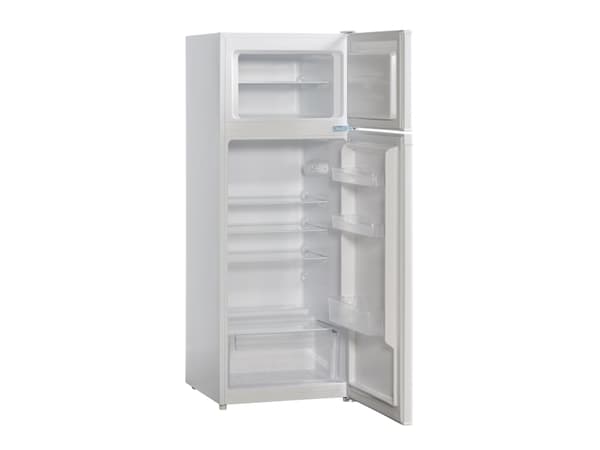 Scandomestic CBF206WE - Kjøleskap/fryser - toppfryser - bredde: 54.5 cm - dybde: 55.5 cm - høyde: 143 cm - 206 liter - Klasse D - hvit