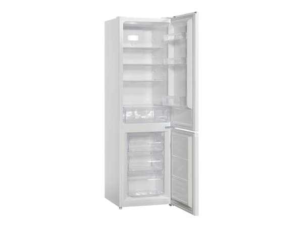 Scandomestic CBF253NFWE - Kjøleskap/fryser - bunnfryser - bredde: 54.5 cm - dybde: 60 cm - høyde: 181 cm - 253 liter - Klasse E - hvit Hvit