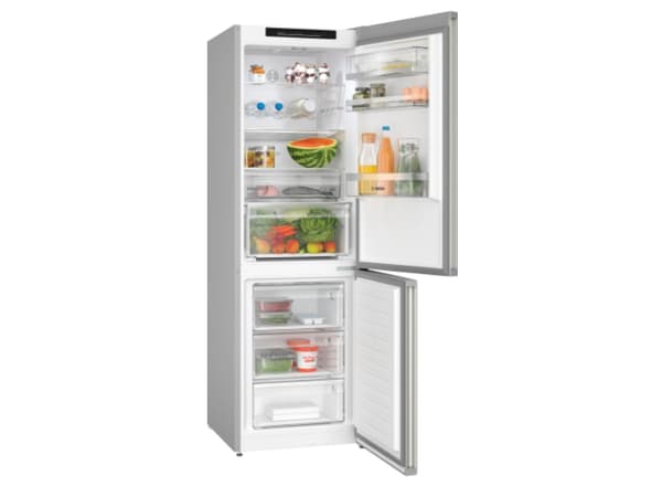 Bosch Serie 4 KGN36EICF, 321 L, SN-T, 9,5 kg/24h, C, Raikas vyöhyke, lokero, Harmaa