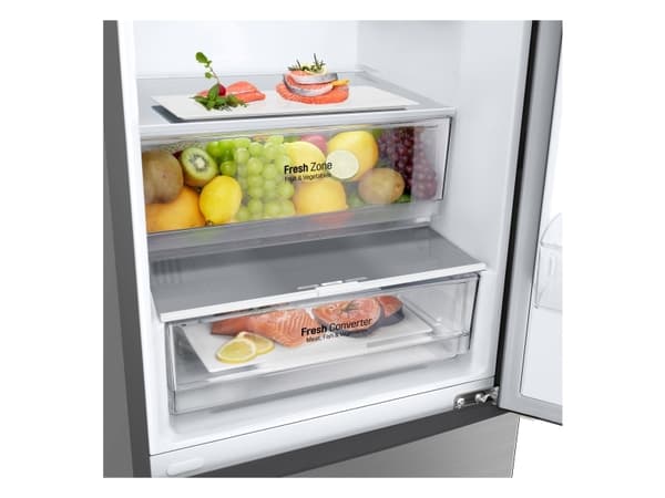 LG GBP62PZNAC.APZQEUR, 384 l, SN-T, 12 kg/24h, A, Färska zon fack, Rostfritt stål