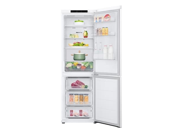 LG NatureFRESH GBV21L0ESW Fridge Freezer - White - E Rated, 344 L, T, 8 kg/24h, E, Fresh zone compartment, White
