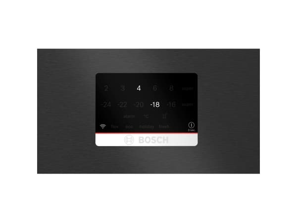Bosch Serie | 8 KGP86AXB0N - Kjøleskap/fryser - bunnfryser - Wi-Fi - bredde: 86 cm - dybde: 81 cm - høyde: 186 cm - 621 liter - Klasse B - brushed bl