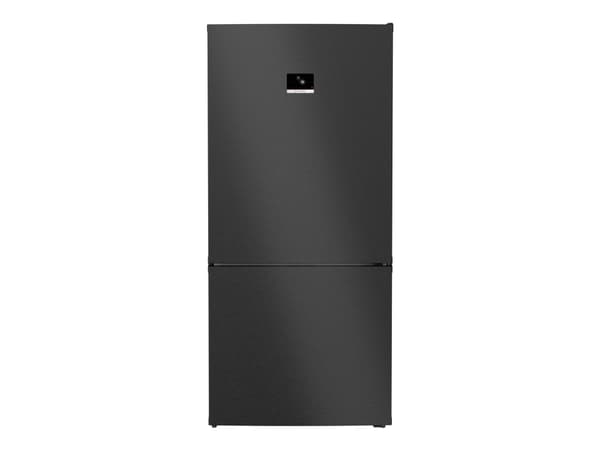 Bosch Serie | 8 KGP86AXB0N - Kjøleskap/fryser - bunnfryser - Wi-Fi - bredde: 86 cm - dybde: 81 cm - høyde: 186 cm - 621 liter - Klasse B - brushed bl Sort, Rustfritt stål
