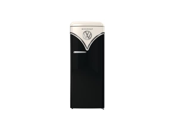 Gorenje Retro Collection OBRB615DBK - Kjøleskap med fryserboks - bredde: 59.5 cm - dybde: 66.1 cm - høyde: 152.5 cm - 247 liter - Klasse D - svart