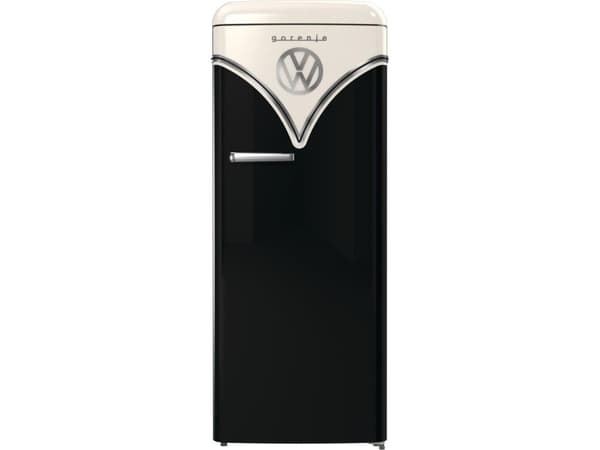 Gorenje Retro Collection OBRB615DBK - Kjøleskap med fryserboks - bredde: 59.5 cm - dybde: 66.1 cm - høyde: 152.5 cm - 247 liter - Klasse D - svart