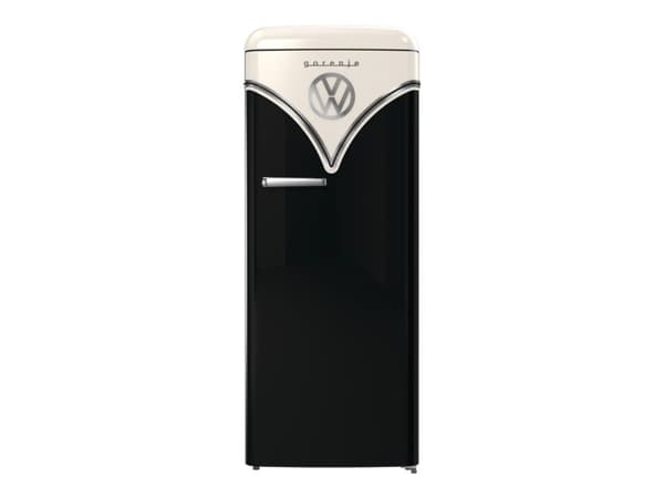 Gorenje Retro Collection OBRB615DBK - Kjøleskap med fryserboks - bredde: 59.5 cm - dybde: 66.1 cm - høyde: 152.5 cm - 247 liter - Klasse D - svart