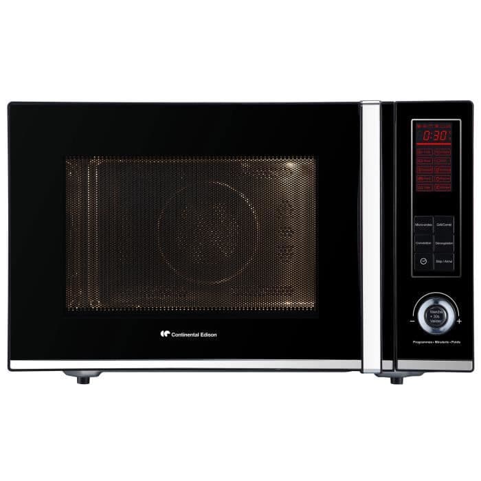 CONTINENTAL EDISON CEMO28CGSB - Steam Grill Kombineret mikrobølgeovn 28L - Sort