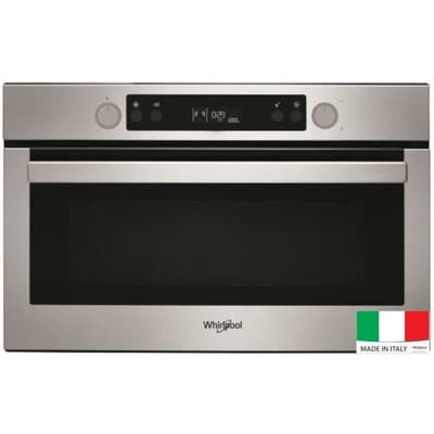 WHIRLPOOL AMW804IX Inbyggd grillmikrovågsugn - 31L - 800 W - 1000W grillkombination - Grå