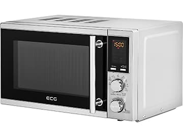 ECG MTD 2072 GSE, Pöytämalli, Grillimikroaaltouuni, 20 L, 700 W, Painikkeet, Rotaatio, Hopea