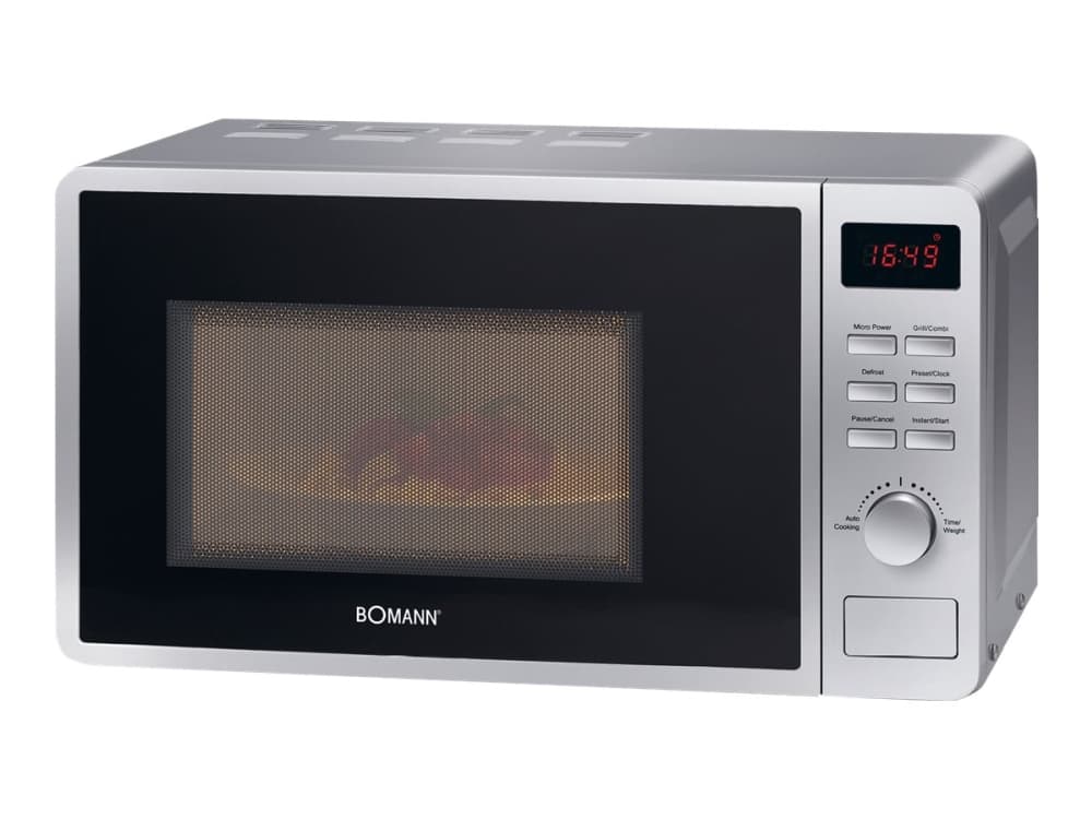 Bomann MWG 6016 CB - Mikrovågsugn med grill - fristående - 20 liter - 700 W - silver