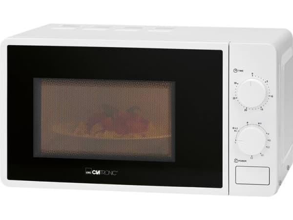 Clatronic MW 791, Over the range, Solo mikrobølge ovn, 20 l, 700 W, Rotasjon, Svart, Hvit