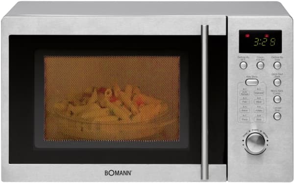 Bomann MWG 2211 U CB, 20 L, 800 W, Painikkeet, Ruostumaton teräs, 1000 W, Ulosvedettävä