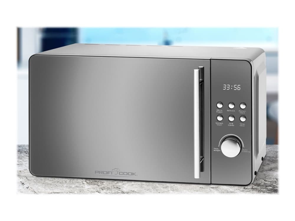 ProfiCook PC-MWG 1175 - Mikrovågsugn med grill - 20 liter - 800 W - rostfritt stål
